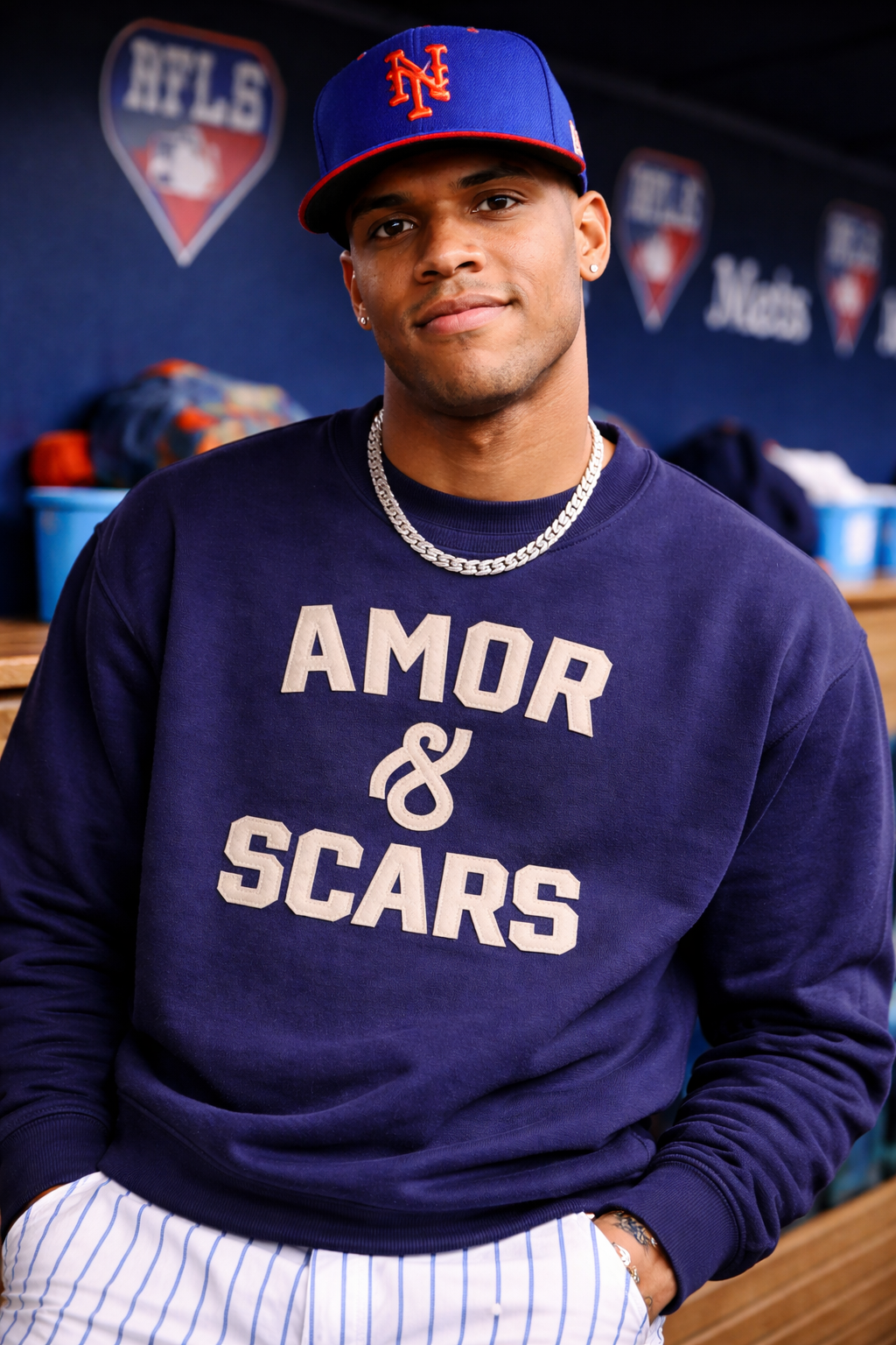 A&S CREW SWEATSHIRT LONG SLV - Navy