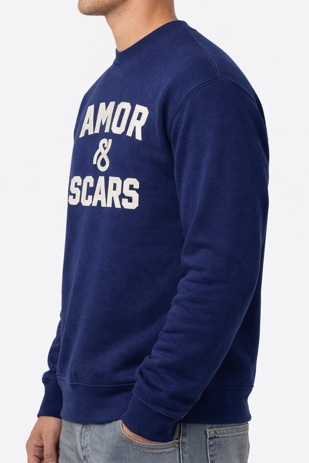 A&S CREW SWEATSHIRT LONG SLV - Navy