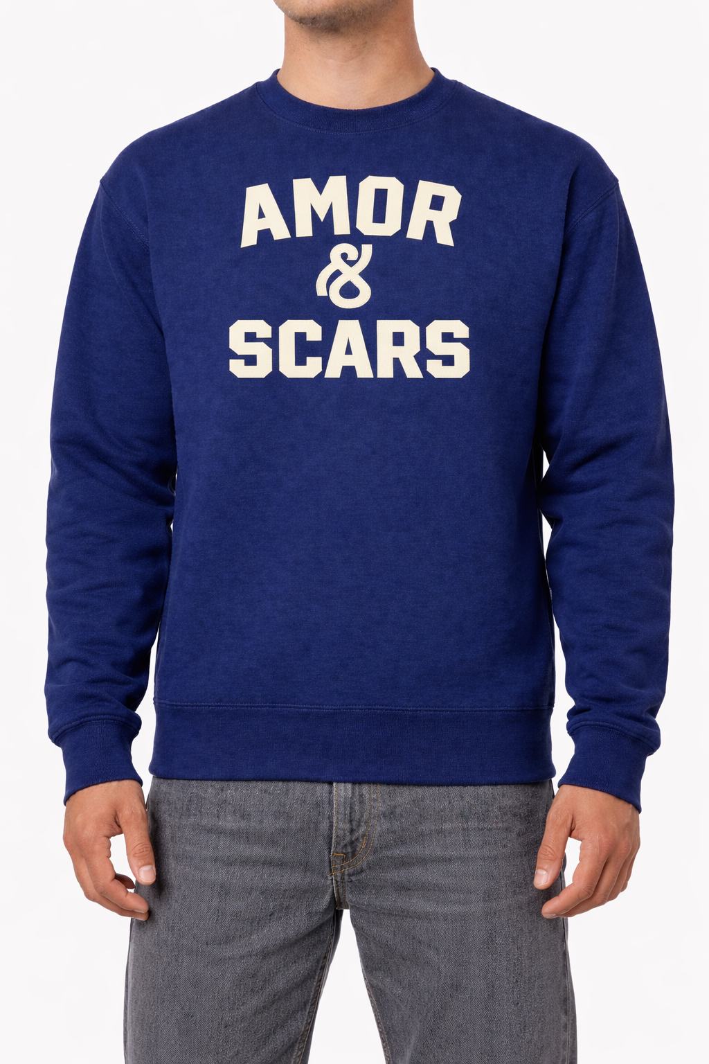 A&S CREW SWEATSHIRT LONG SLV - Navy