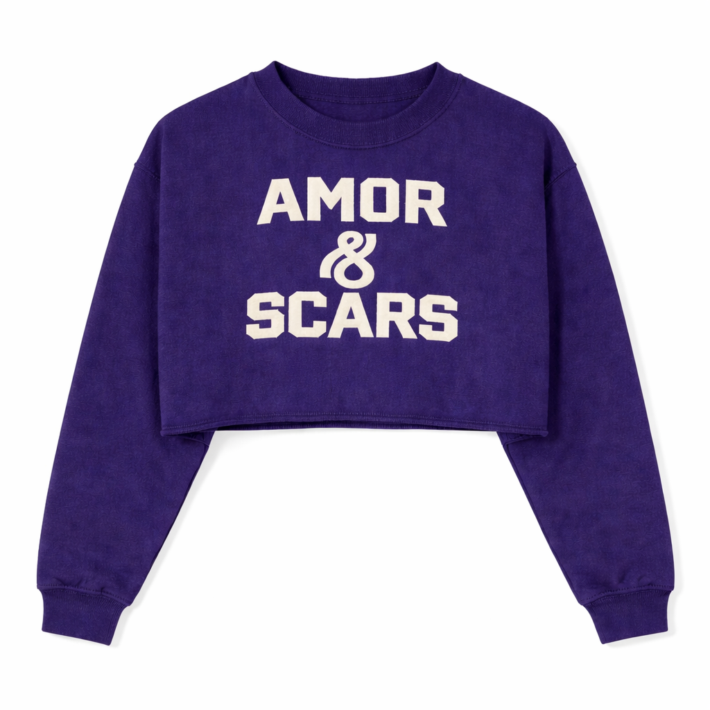 A&S WOMEN'S CREW SWEATSHIRT CROPPED LONG SLV
